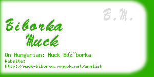 biborka muck business card